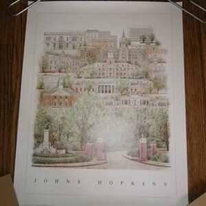 Vintage Johns Hopkins Poster 28" x 20" - 1991 Van Alstyne